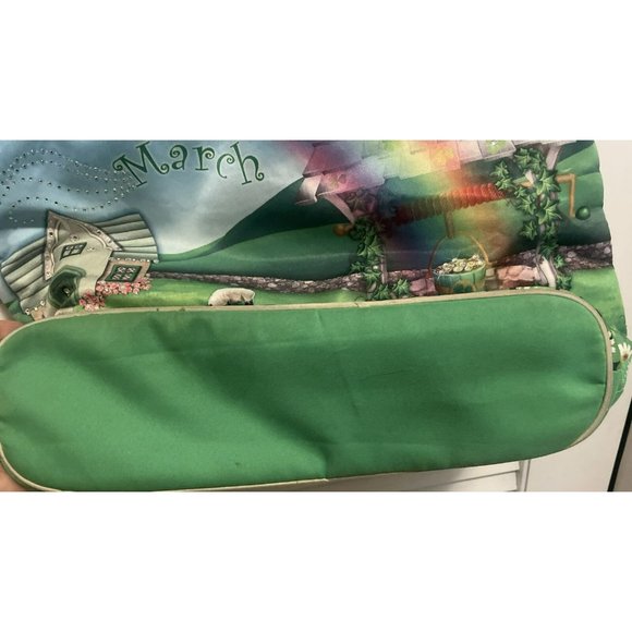 WILLABEE AND WARD TOTE/PURSE MARCH Quilt Sequin Rainbow Clover Sheep Flowers - Picture 12 of 12